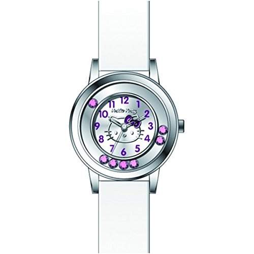 Hello Kitty - 4424402 - Maedchen Armbanduhr Analog - Zifferblatt Armband Kunststoff weiss