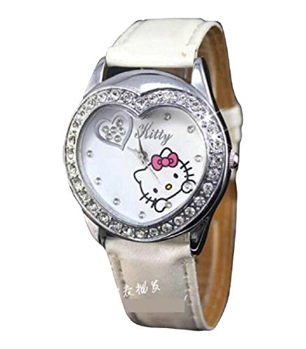 New Lovely Fashion Hello Kitty watches Girls Uhren M dchen Ladies Wrist Watch WKT KTW53465W