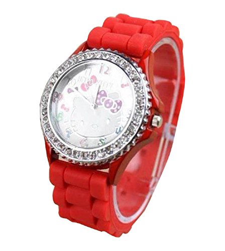 New Lovely Fashion Hello Kitty watches Girls Uhren M dchen Ladies Wrist Watch WKT KTW574R