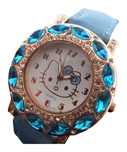 New Lovely Fashion Hello Kitty watches Girls Uhren M dchen Ladies Wrist Watch WKT KTWB0321L
