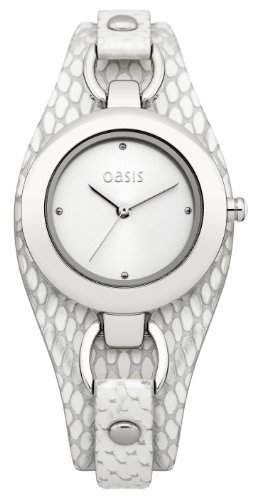OASIS Damen-Armbanduhr Analog Quarz Leder B1397