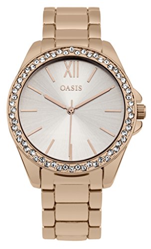 Oasis Damen sb006rgm Rose Gold Kristall Armband Armbanduhr