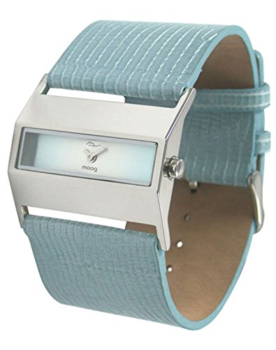 Moog Paris Hope Silber aus Edelstahl Armband weiss aus Echt Leder in Frankreich hergestellt M41412 002