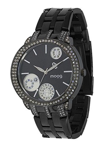 Moog Paris G power schwarz aus Edelstahl Armband schwarz aus Edelstahl in Frankreich hergestellt M45024 004