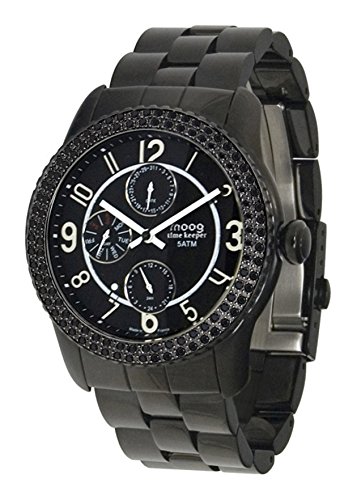 Moog Paris Time Keeper schwarz aus Edelstahl Armband schwarz aus Edelstahl in Frankreich hergestellt M44734 006