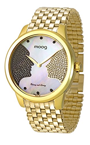 Moog Paris Ebony and Ivory gold aus Edelstahl Armband Gold aus Edelstahl in Frankreich hergestellt M45614 006
