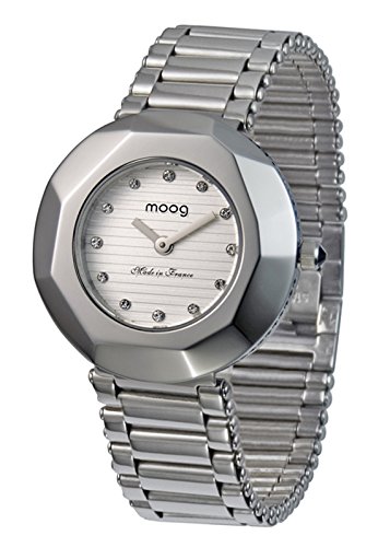 Moog Paris Facet Silber aus Edelstahl Armband Silber aus Edelstahl in Frankreich hergestellt M45534 001