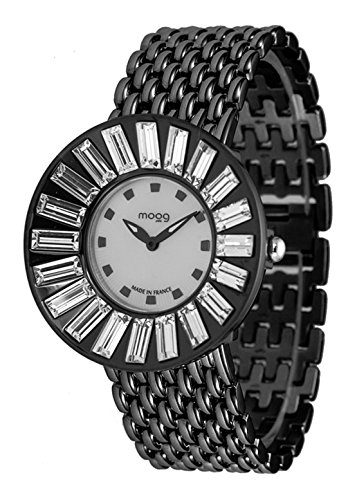 Moog Paris Sunshine schwarz aus Edelstahl Armband schwarz aus Edelstahl in Frankreich hergestellt M45344 004