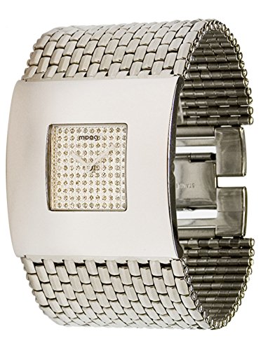 Moog Paris Damier Silber aus Edelstahl Armband Silber aus Edelstahl in Frankreich hergestellt M44204SF 005