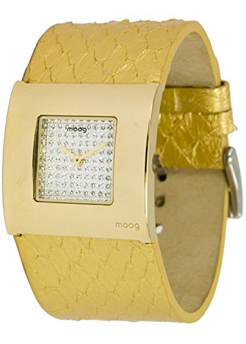 Moog Paris Petals gold aus Edelstahl Armband Gold aus Echtes Schlangenleder in Frankreich hergestellt M41741 008