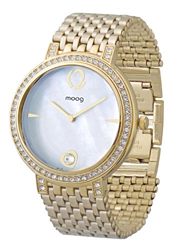 Moog Paris Caresse Gold Ziffernblatt Armband Gold aus Edelstahl in Frankreich hergestellt M46184 103