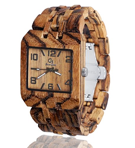 Holz Armbanduhr by Gassen James Herren Style Omega III Zebra Holz