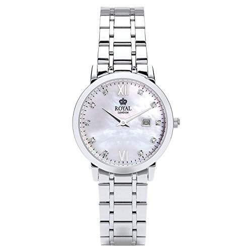 Royal London Ladies Classic Damen-Armbanduhr Edelstahl analog Datum silber 21199-05