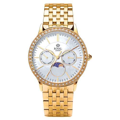 Royal London Ladies Mult-Function Damen-Armbanduhr analog Multifunktion gold Datum 21230-05