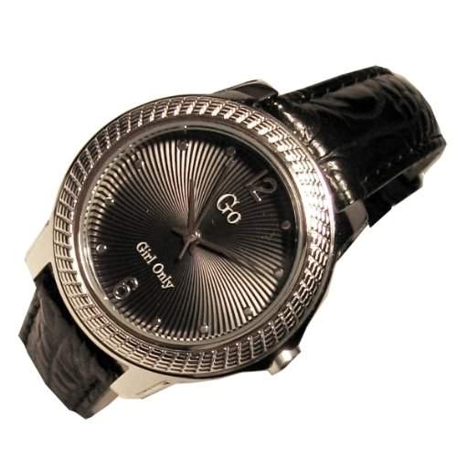 GO Uhren, Damenuhren  Damen-Uhr - Typ: 697728 schwarzes Lederarmband