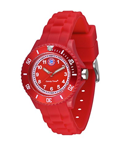 MADISON NEW YORK Kinder Uhr Candy Time for FC Bayern Muenchen Kids Rot Onesize