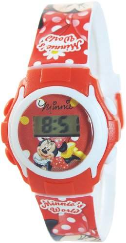 Disney Kinderuhr Rot Weiss Digital Minnie Maus Mouse Jungen Maedchen Girls Uhr