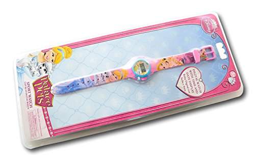 Disney Kinderuhr Rosa Blau Digital Prinzessinen Princess Cinderellas Huendchen Ballerine Jungen Maedchen Girls Uhr