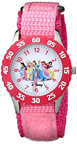Disney Girls W000042 Time Teacher Disney Princess Watch with Pink Nylon Band