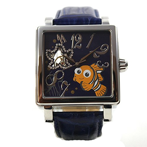 Disney Uhr Automatikuhr Lederband Nemo Roemisch Strass Cartoonuhr
