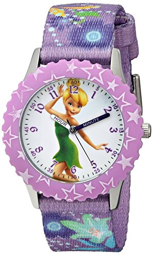 Disney Kids Tinker Bell Stainless Steel Printed Strap Watch W001583 Analog Display Purple Watch