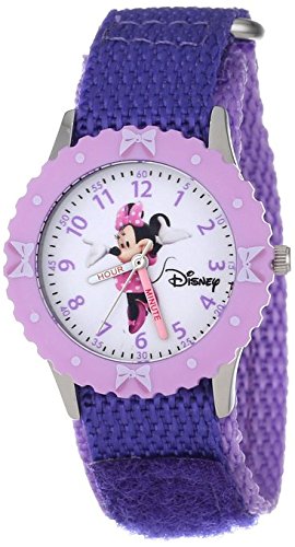 Disney Kids W000026 Minnie Mouse Time Teacher Watch With Two Tone Nylon Band