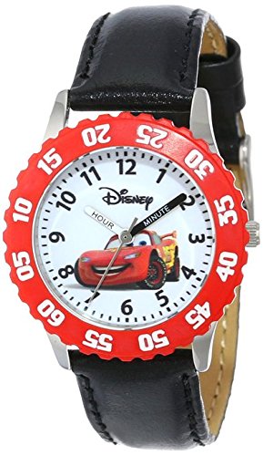 Disney Kids W000089 Cars Stainless Steel Time Teacher Watch