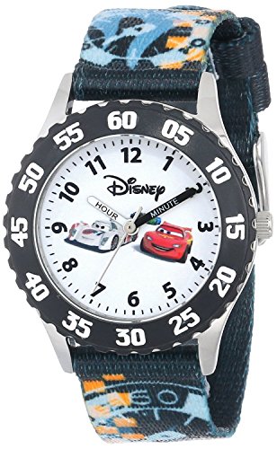 Disney Kids W000370 Time Teacher Cars Stainless Steel Watch With Printed Band