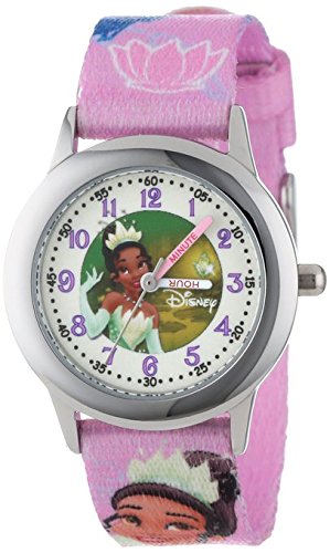 Disney Kids W000860 Tiana Stainless Steel Time Teacher Watch