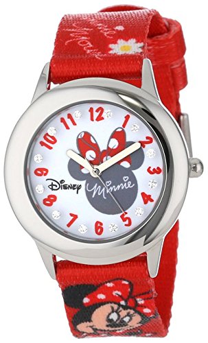 Disney Kids W000917 Tween Minnie Glitz Stainless Steel Printed Strap Watch