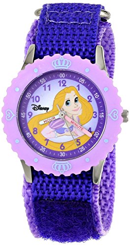 Disney Kids W000967 Rapunzel Stainless Steel Time Teache Purple Watch