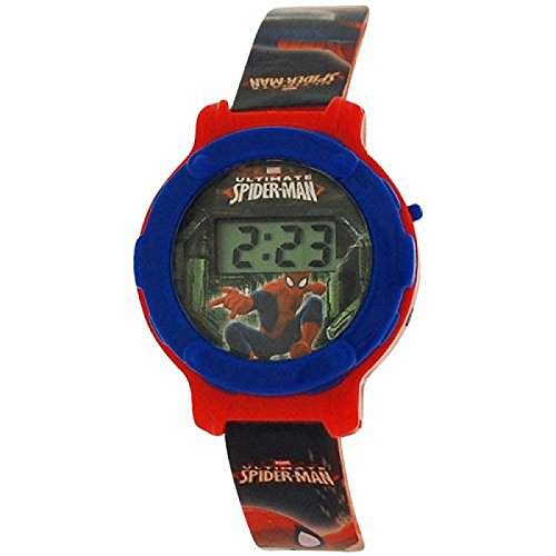 Ultimate Spiderman Kinder LCD Uhr, PU Schnallenarmband MV10565