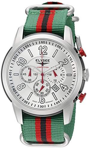 Elysee MenRace 1-Armbanduhr Chronograph 80523 Mehrfarbig Nylon-Gurt