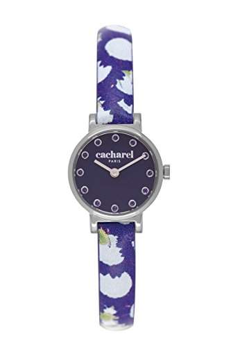 CLD 029GG Cacharel Damen-Armbanduhr Lolla Quarz analog Leder Blau, blau