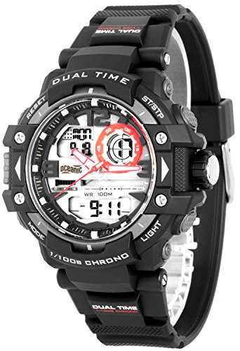 Herren OCEANIC Dragon Armbanduhr analog digital WR100m Timer 5xAlarm Stoppuhr OM931 3