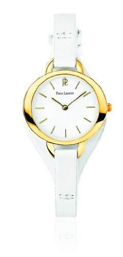 Pierre Lannier Damen - 015G500, trendige Damen-Armbanduhr Anastasie Quarz analog Leder Weiss