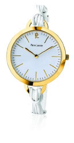 Pierre Lannier Damen - 115L500, trendige Damen-Armbanduhr Anastasie Quarz analog Leder Weiss