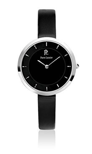 Pierre Lannier 075j633 Elegance Stil Quarz Analog Zifferblatt schwarz Armband Leder schwarz