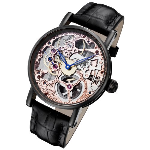 Rougois Tattoo Rose Gold Mechanical Skeleton Watch RS10004