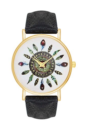 3 Color High Fashion Leather Peacock Birds Feathers Pattern Watch For Women Dress Uhren Quartz Watches Black