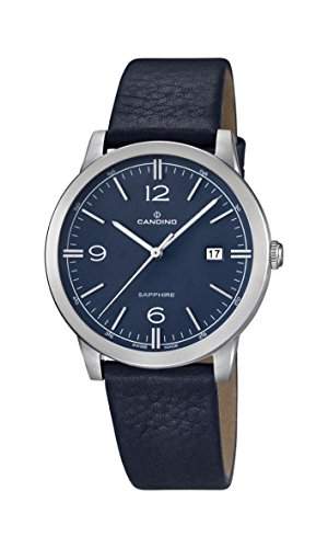 Candino Herren Armbanduhr mit Blau Zifferblatt Analog Display und Blau Lederband C45112