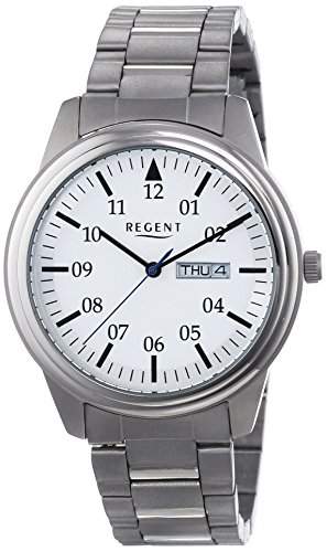 Regent Herren-Armbanduhr XL Analog Quarz Titan 11090324