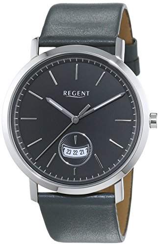 Regent Herren-Armbanduhr XL Analog Quarz Leder 11110696
