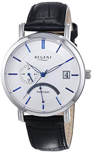 Regent Herren-Armbanduhr XL Analog Quarz Leder 11110705