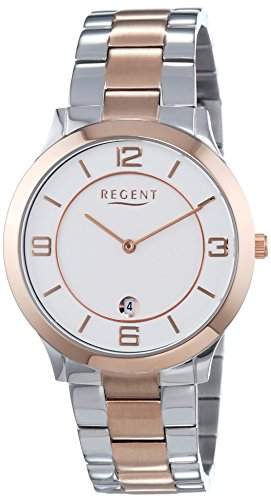 Regent Herren-Armbanduhr XL Analog Quarz Edelstahl beschichtet 11160230