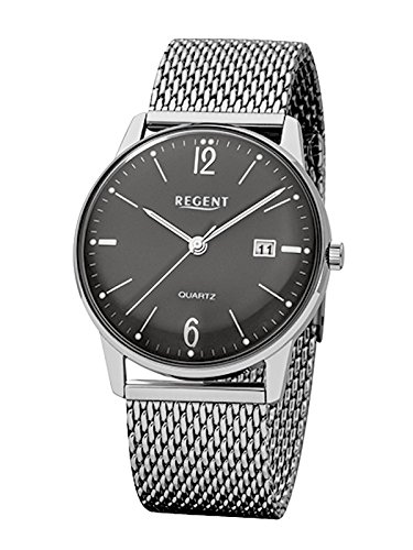 Regent Uhr Herren Edelstahl Armbanduhr Modell F 989