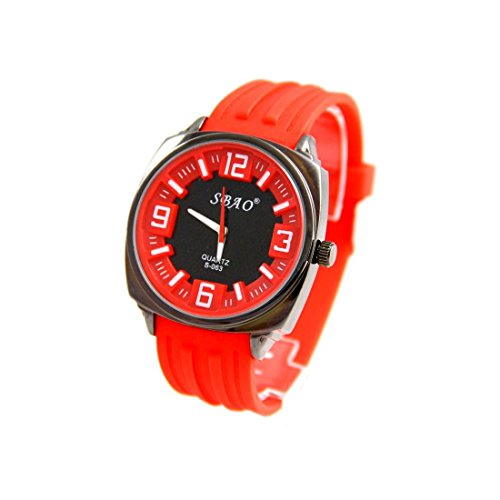 Armbanduhr Silikon in Rot sbao 473