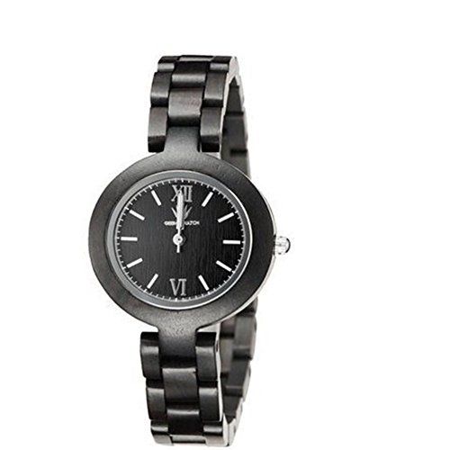 Niceshop Damen schwarz Holz Uhren Armband Uhren Damen Einzigartiges Geschenk