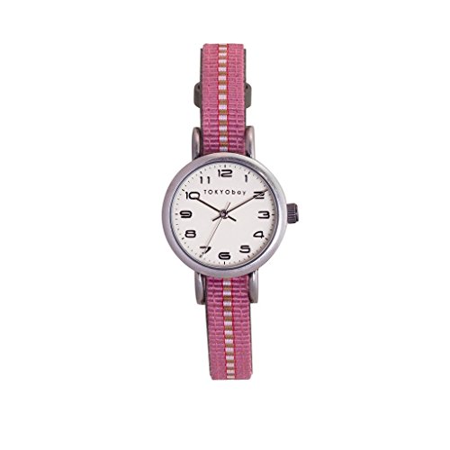 TokyoBay t394 gr Damen Edelstahl bicolor Nylon Band weiss Zifferblatt Smart Watch