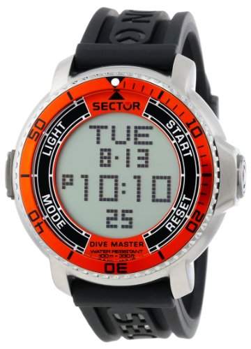 Sector Herren-Armbanduhr XL Dive Master Digital Quarz Kautschuk R3251967001